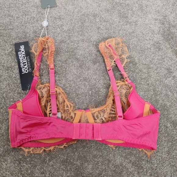 Linga Dore Women's Pink Lace Bra Size 32B NEW Romantic Gift Christmas - Picture 6 of 8